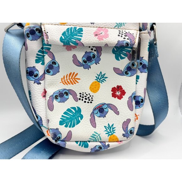 Disney Stitch Tropical Print Crossbody Bag With Adjustable Strap & Zip Closure - Picture 3 of 8
